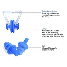 spocco | Kids Swimming Kit with 1 Swimming Shorts | Costume | Trunk Swimming 1 Anti Fog Swimming Goggles 1 Silicone Swimming Cap 1 Nose Clip 2 Ear Plugs (5-8 Yrs) | 110 Blue image 4