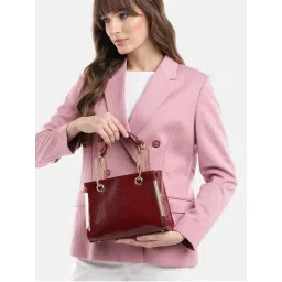 Fabbhue Maroon Textured Handheld Bag-picture-11