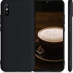 craftech Xiaomi Redmi 9a Silicon Case, Liquid Silicon Cover Gel Rubber Full Body Protection Shockproof Drop Protection Case for Xiaomi Redmi 9a Black image 2