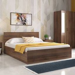 urban ladder Zoey Engineered Wood Queen Size Box Storage Bed in Classic Walnut Finish-picture-27