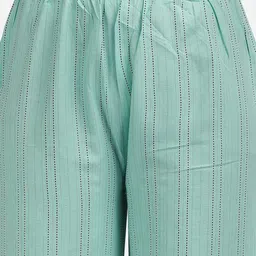 KALINI Women Green Ethnic Motifs Embroidered Empire Kurti with Palazzos With Dupatta image 3