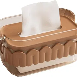 Meneflix Napkin Holder for Dining Table - Tissue Paper Stand for Kitchen, Table, Home Décor, Office, Restaurant, Tissue Dispenser Organizer for Dinner Tables, Kitchen, Bathroom (Brown) image 1