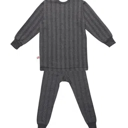 mack jonney VIMAL JONNEY Kids Pack of 3 Self Striped Cotton Thermal Sets image 3