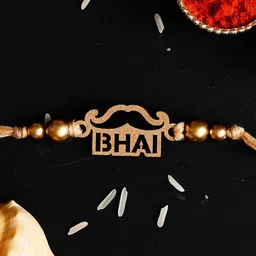 eCraftIndia Designer Bhai Studded Thread Rakhi image 2