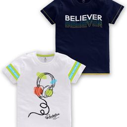 CODEZ Boys Pack Of 2 Printed Cotton T-shirts-picture-15