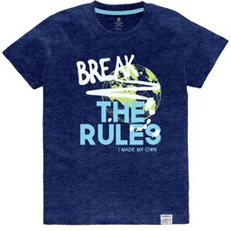 CODEZ Boys Pack of 2 Typography Printed Cotton T-shirts image 5