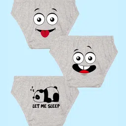 NUSYL Boys Pack Of 3 Printed Pure Cotton Basic Briefs  NUBCBRFPO3.0109 image 1