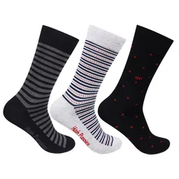 Hush Puppies Men Pack Of 3 Assorted Cotton Calf-Length Socks-picture-23