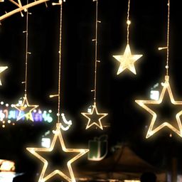 SPARK WORLD Yellow Star Shaped LED String Lights-picture-11