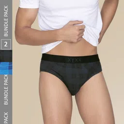 XYXX Men Pack Of 2 Checked Anti Microbial Basic Briefs XYBRF2PCKN741-picture-15