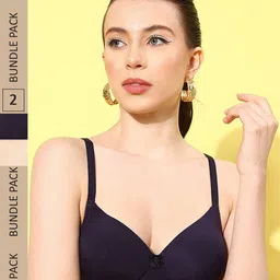 Leading Lady Pack of 2 Lace Full Coverage Lightly Padded T-shirt Bra With All Day Comfort-picture-14