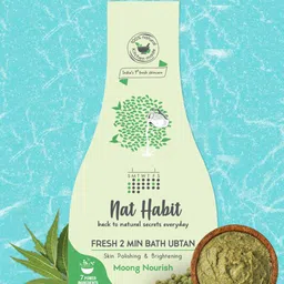 Nat Habit Set Of 2 Fresh 2-Minute Moong Nourish Bath Ubtan 80 g Each image 5