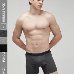 SPORTO Pack Of 3 Cotton Trunks SP-TR-M1030-GM-AM-BLK-XL-3PC-picture-25