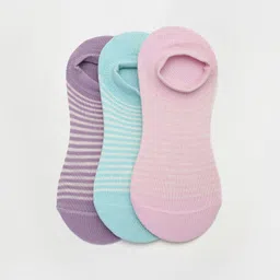 max Pack Of 3 Striped Shoe Liner Socks image 1