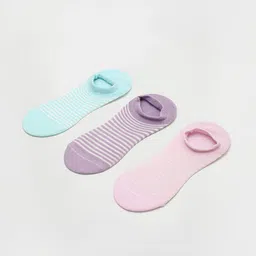 max Pack Of 3 Striped Shoe Liner Socks image 2