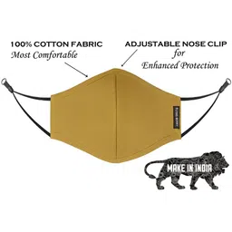 FLYING BERRY Pack Of 3  Pure Cotton 3-Ply Anti Pollution Multi Layers Washable Face Mask image 4