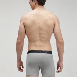 SPORTO Pack Of 3 Cotton Trunks SP-TR-M1030-GM-AM-BLK-XL-3PC image 3