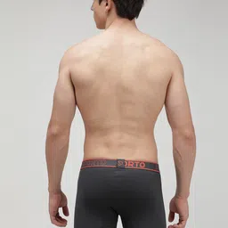 SPORTO Men Pack Of 3 Cotton Trunks SP-TR-M1030-OL-CH-DB-XL-3PC image 2