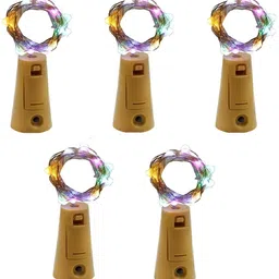 ENORMITY 5-Pcs Red And Blue Rice Shaped  Cork LED String Lights image 1