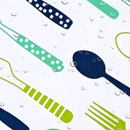 YELONA White & Green 8 Pieces Printed Table Placemat image 4