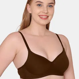 KOMLI Pack Of 2 Full Coverage Lightly Padded Seamless Cotton T-shirt Bras- All Day Comfort image 5