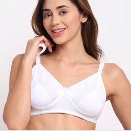 MYLO ESSENTIALS White Maternity Bra - Non-Wired Non-Padded image 4