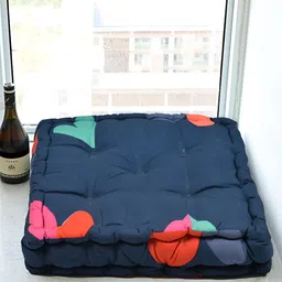 RRC Blue & Red Printed Square Chair Pad image 5