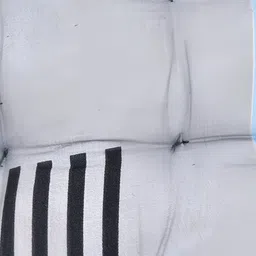 RRC 2-Pcs Pink & Grey Striped Printed Chair Pads image 2