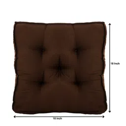 Kuber Industries Brown 3 Pieces Microfiber Cotton Chair Pads image 3