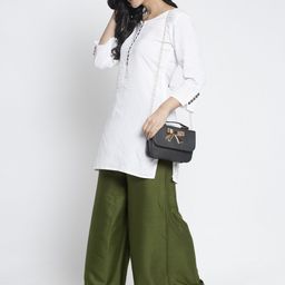 GRACIT Mid Rise Flared Ethnic Palazzo-picture-11
