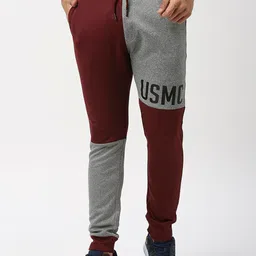 USMC Men Colourblocked Mid Rise Joggers-picture-25