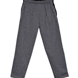 SWEET ANGEL Boys Charcoal Grey Typography Printed Pure Cotton Track Pants image 3