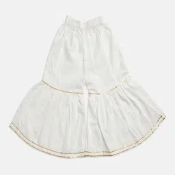 Cute Couture Girls Bandhani Printed Regular Kurta with Sharara image 3