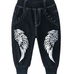StyleCast Boys Navy Blue Graphic Printed Cotton Joggers-picture-14