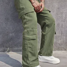urban indy URNAN INDY Men Cotton Cargo Trousers-picture-39