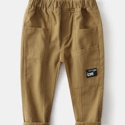 StyleCast Brown Boys Cotton Mid Rise Joggers-picture-6