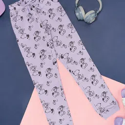 Pantaloons Junior Girls Snoopy Printed Cotton Mid-Rise Track Pants-image-23