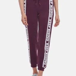 Ajile by Pantaloons Women Purple Solid Cotton Joggers-picture-31