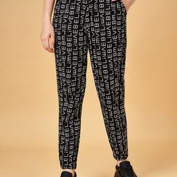 Ajile by Pantaloons Women Printed Relaxed Fit Mid-Rise Cotton Joggers-picture-19
