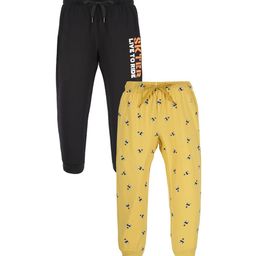PLUM TREE Boys Pack Of 2 Printed Pure-Cotton Joggers-picture-6