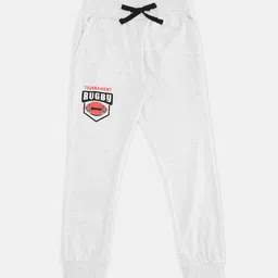 Pantaloons Junior Boys Grey Melange Solid Pure Cotton Track Pants-image-12