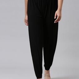 Go Colors Girls Black Solid Relaxed-Fit Harem Pants-picture-4