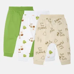 MINI KLUB Boys Pack of 3 Green & White Printed Knitted Pyjamas-picture-47