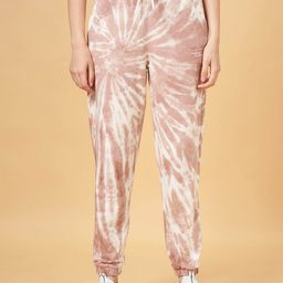 Ajile by Pantaloons Women Tie & Dye Relaxed Fit Stretchable Cotton Track Pants-picture-16