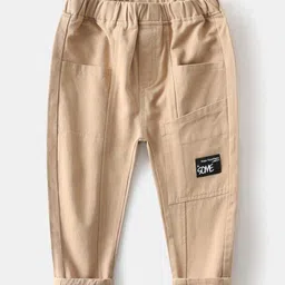 StyleCast Boys Beige Mid Rise Cotton Joggers-picture-4