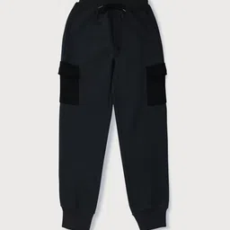 Gini and Jony Boys Black Solid 3 Pockets Cotton Joggers-picture-17