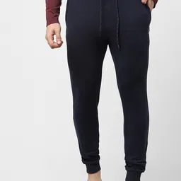 Jack & Jones Men Navy Blue Solid Cotton Lounge Pants-picture-23