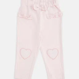 Pantaloons Baby Girls Pink Embroidered Pure Cotton Track Pants-picture-25