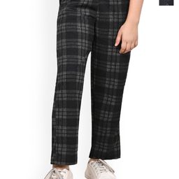 BAESD Girls Pack of 2 Checked Mid-Rise Dry-Fit Track Pants-picture-28