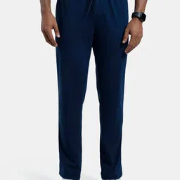 Jockey Men Navy Blue Solid Regular Fit Track Pants-picture-33